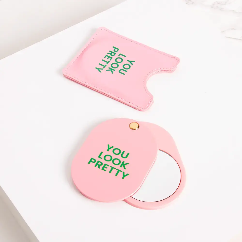 Miroir De Poche Rose