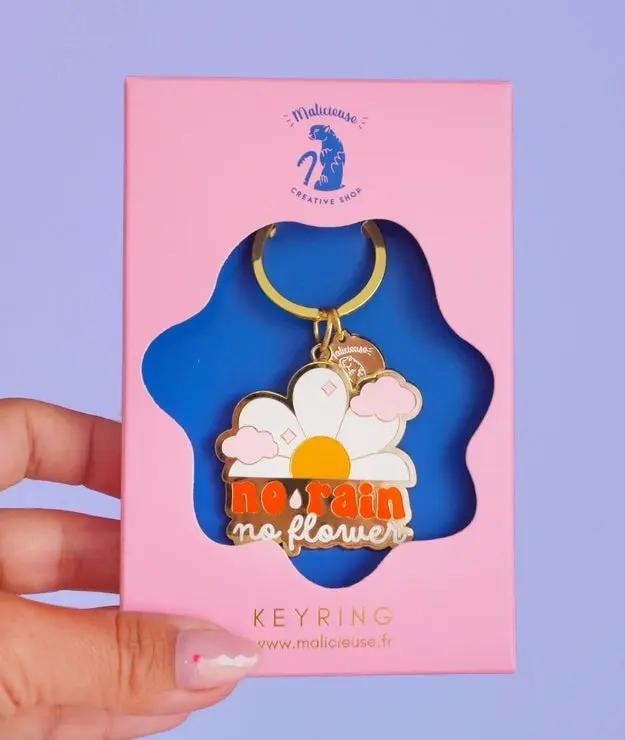 Porte-clés No Rain No Flower