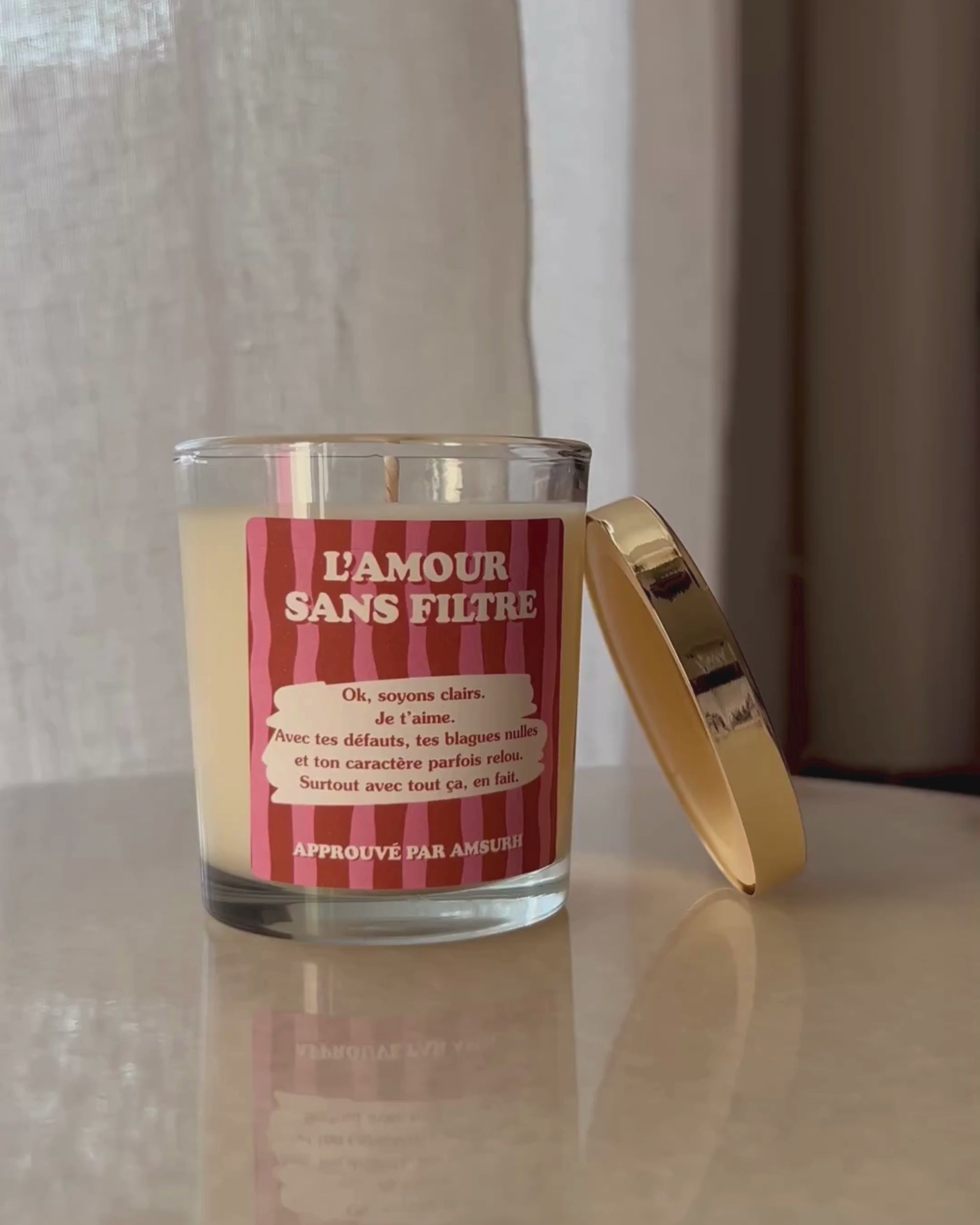 Bougie "L'amour sans filtre"